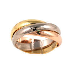 CARTIER "Trinity" Wedding band in white gold, yellow gold, and rose gold