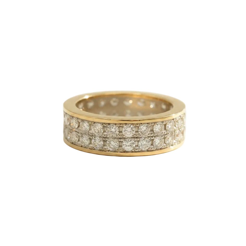 White gold, Yellow gold and Diamond Bandeau Ring