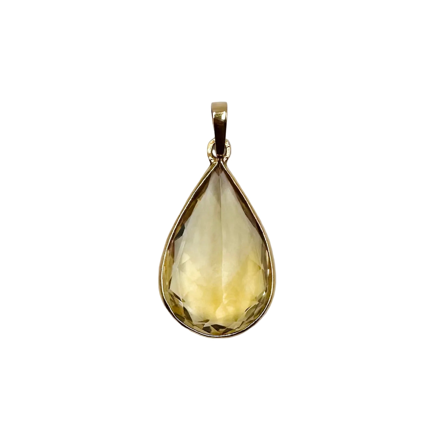 Pendant in Yellow gold and Citrine