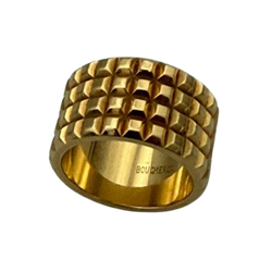 BOUCHERON "Clou de Paris" Band Ring in Yellow gold
