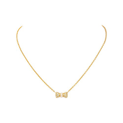 Van Cleef & Arpels "Nœud" Necklace in Yellow gold with White Coral