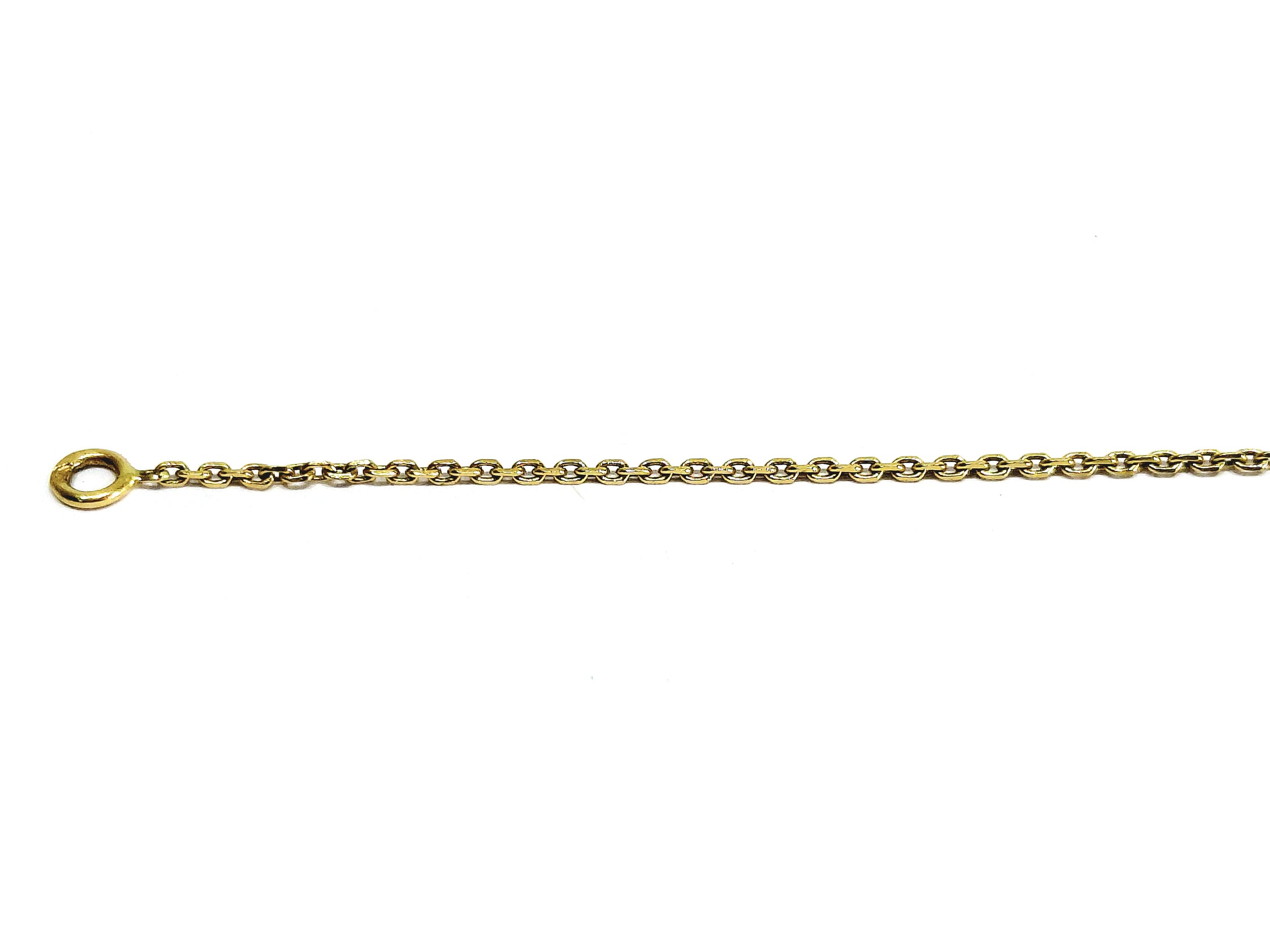 Yellow gold forçat-link chain