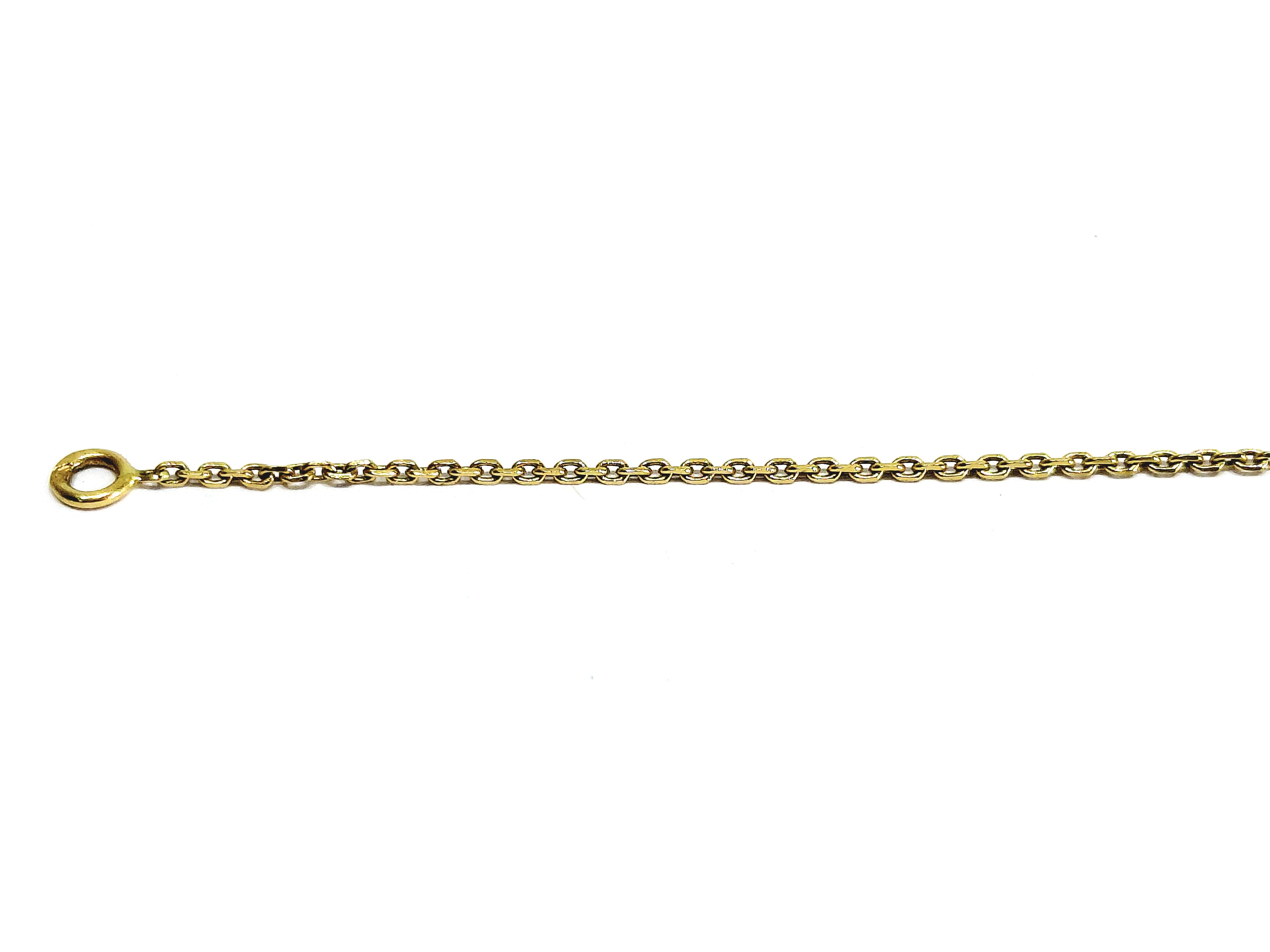 Yellow gold forçat-link chain