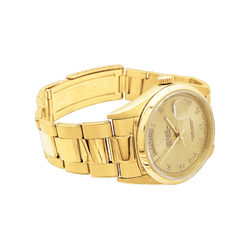 Montre Rolex, "Oyster Perpetual Day-date", or jaune.