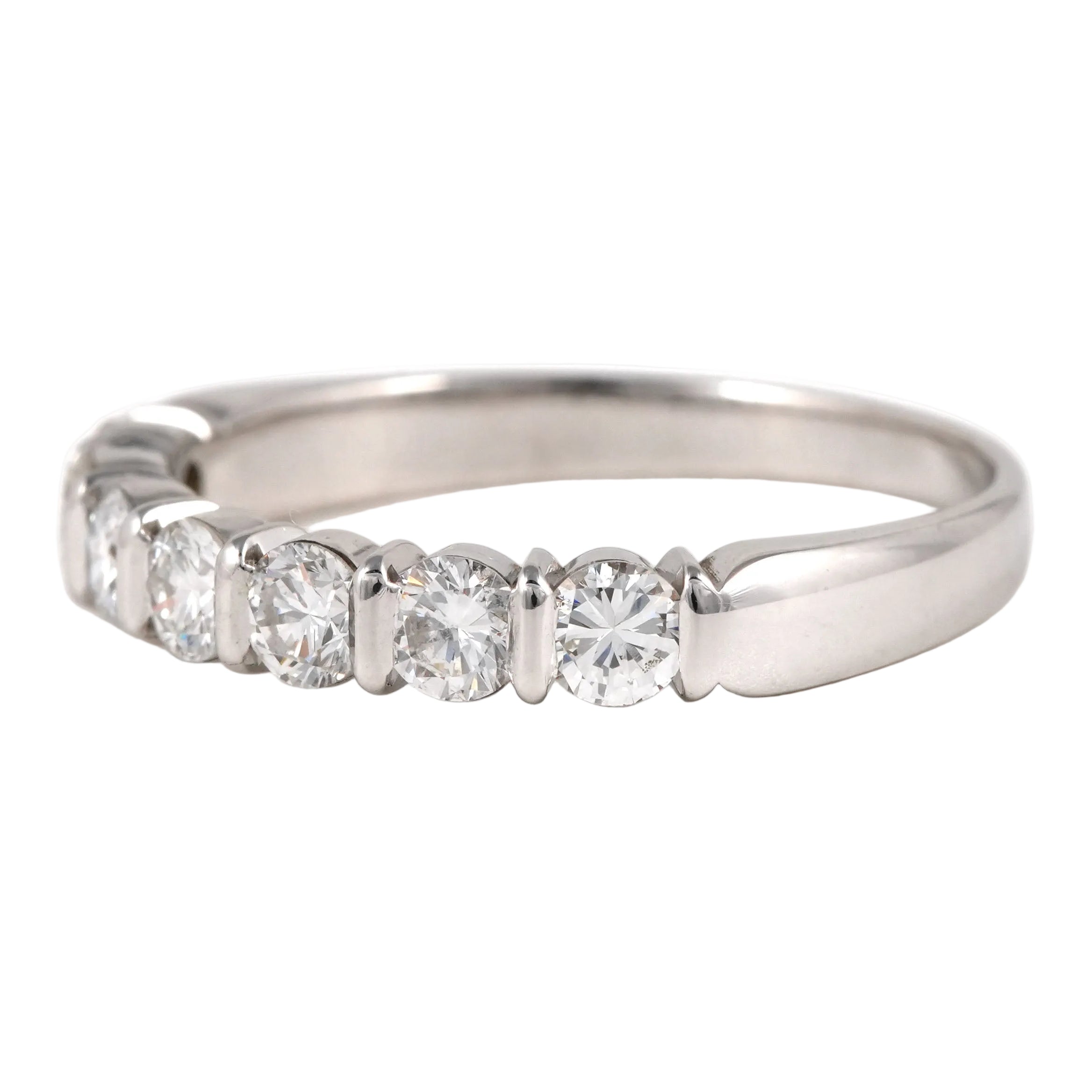 Bague Alliance en or blanc et diamants