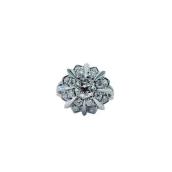 Entourage Ring in white gold, platinum, and diamonds