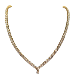 Collier Rivière en or jaune et diamants