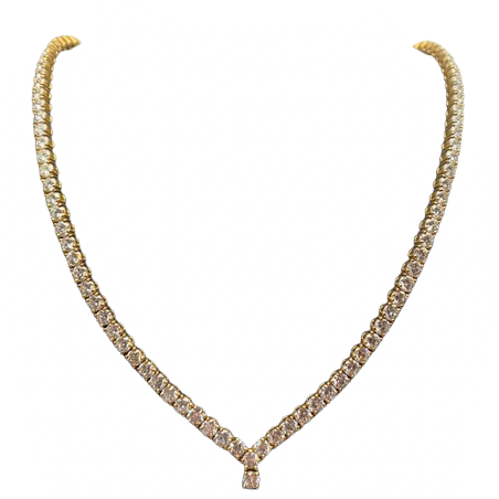 Collier Rivière en or jaune et diamants