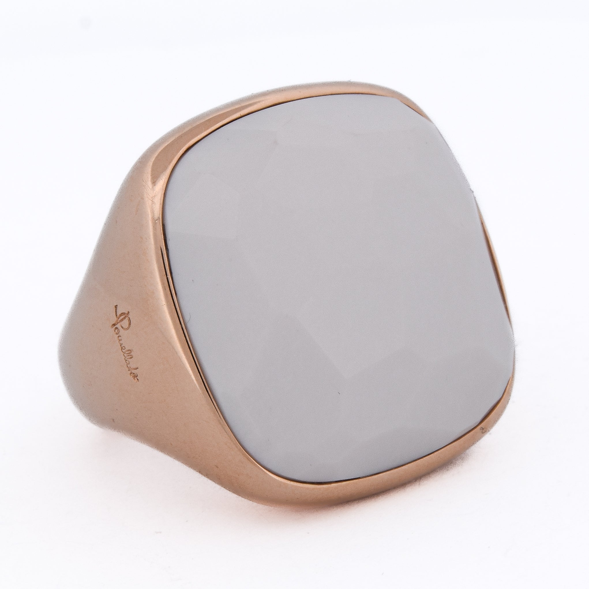 Ring POMELLATO "Victoria" dome in rose gold and cacholong