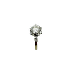 Solitaire Ring in Platinum, White Gold, and Diamonds