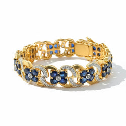 Yellow Gold Bracelet with Sapphires and Diamonds