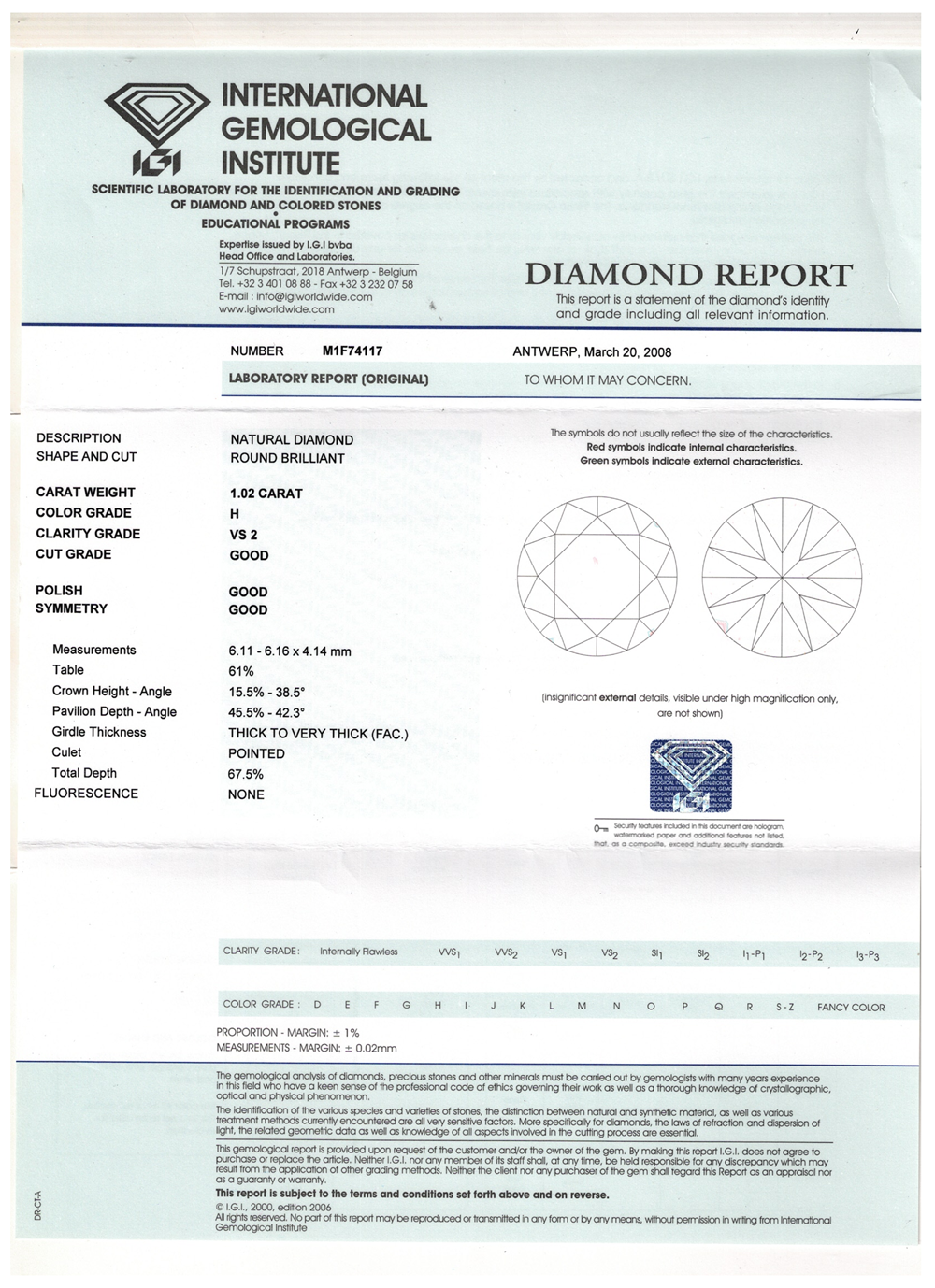 Platinum and Diamond Ring