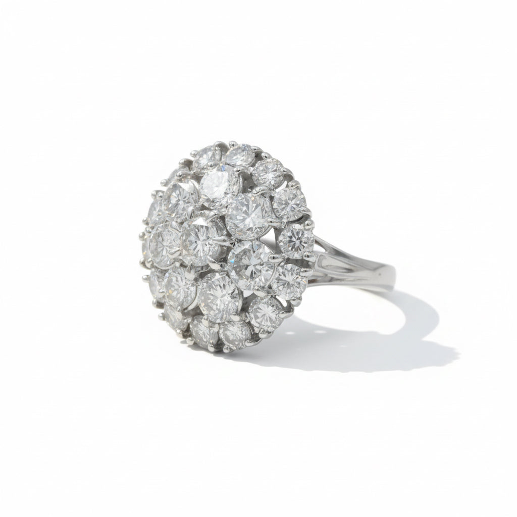 Ring Marguerite in white gold and diamonds