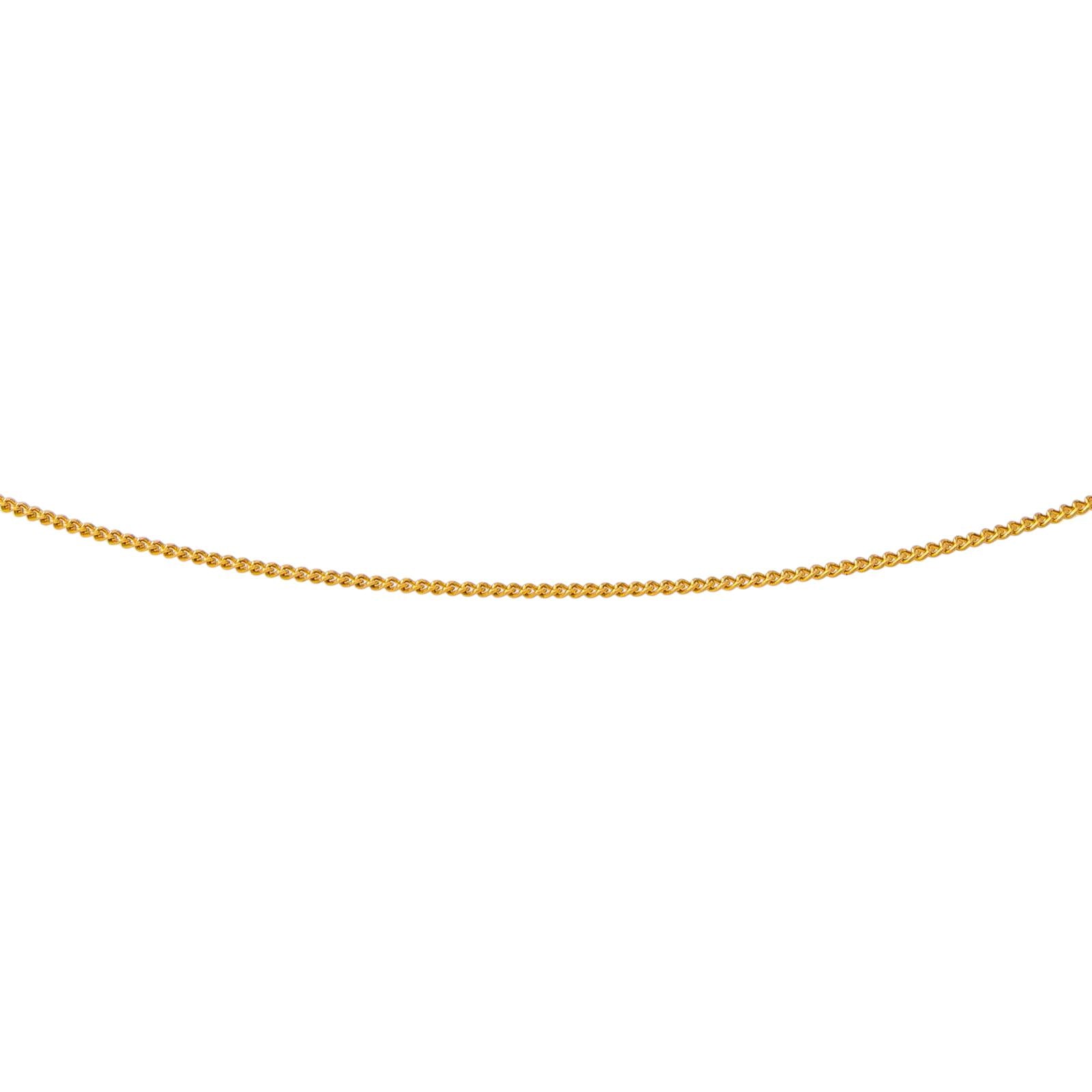 Yellow gold curb chain necklace