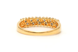 Bague Bandeau en or jaune et diamants
