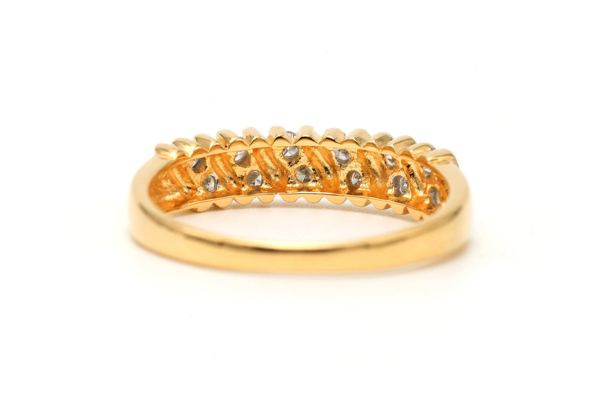 Yellow Gold and Diamond Band Ring