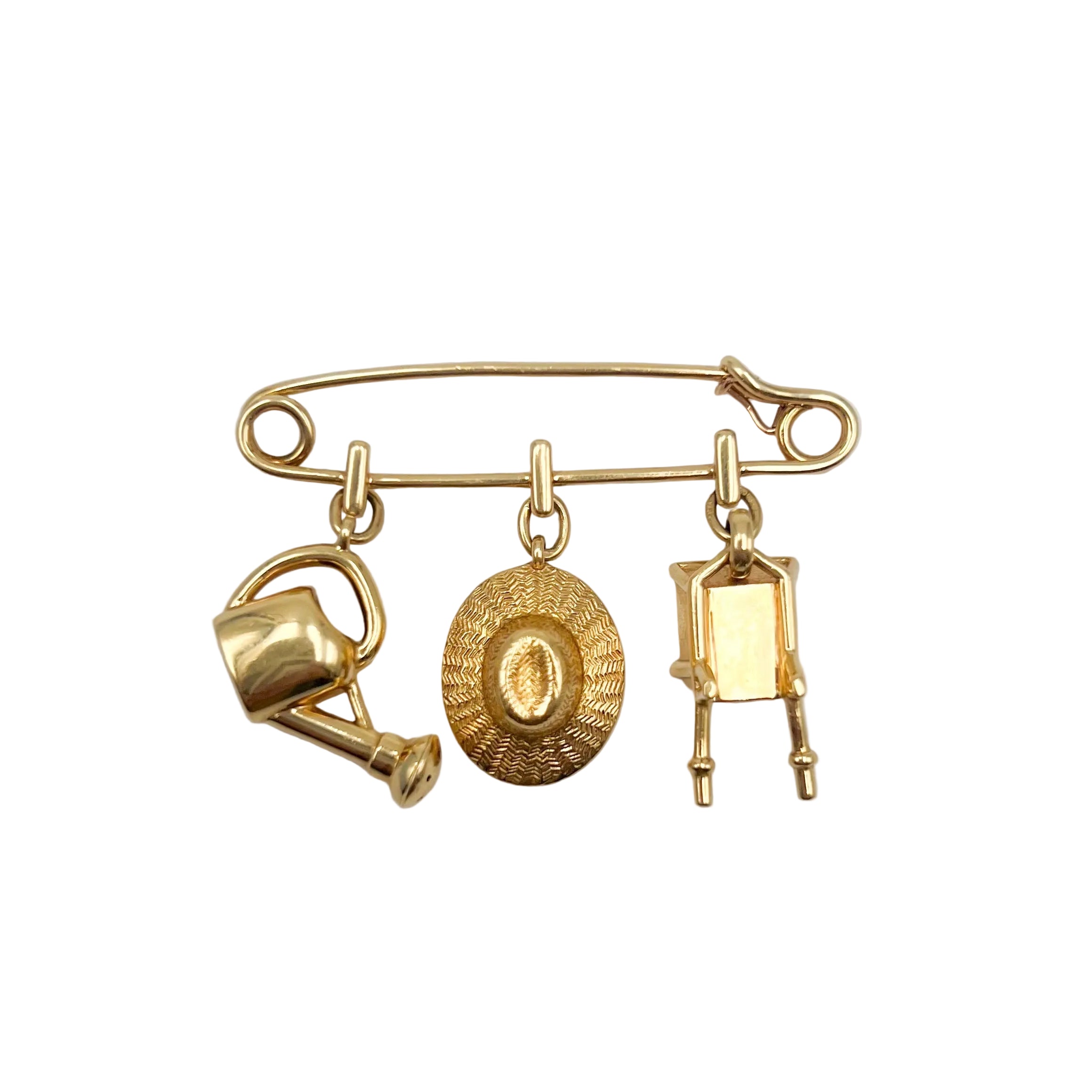 CARTIER "Le Jardinier" Brooch in yellow gold