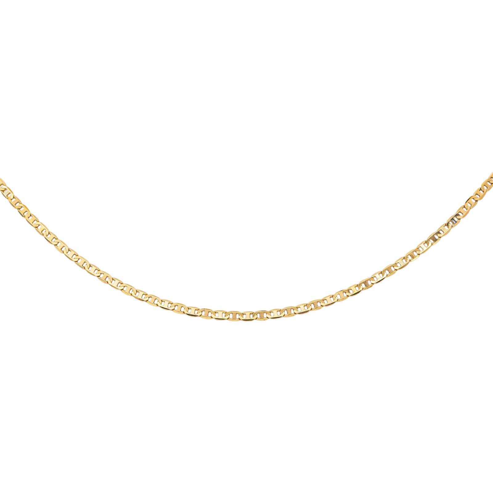 Marine Yellow Gold Link Necklace