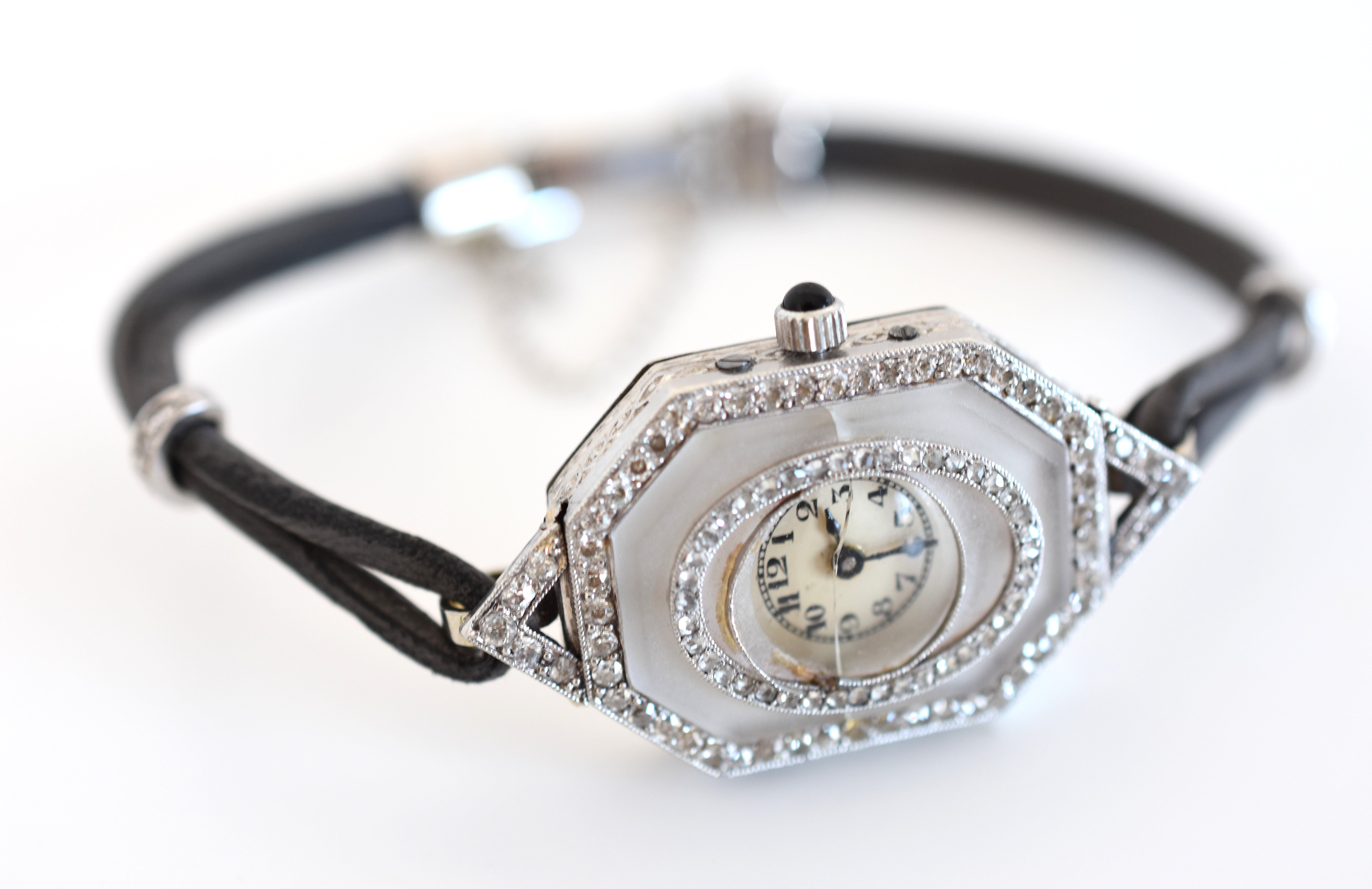 Vacheron Constantin exceptionnelle Période art-déco 1920-1925, platine (950), or blanc 18 carats et diamants