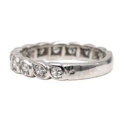 White Gold and Diamond Wedding Band