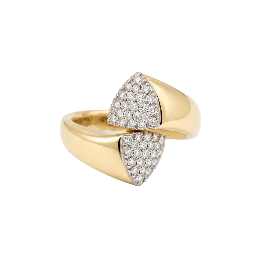 "Toi & Moi" Ring in Yellow Gold and Diamonds