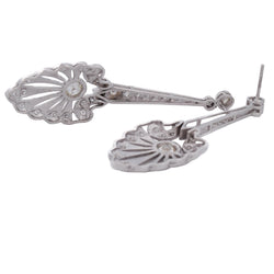 White Gold and Diamond Drop Earrings