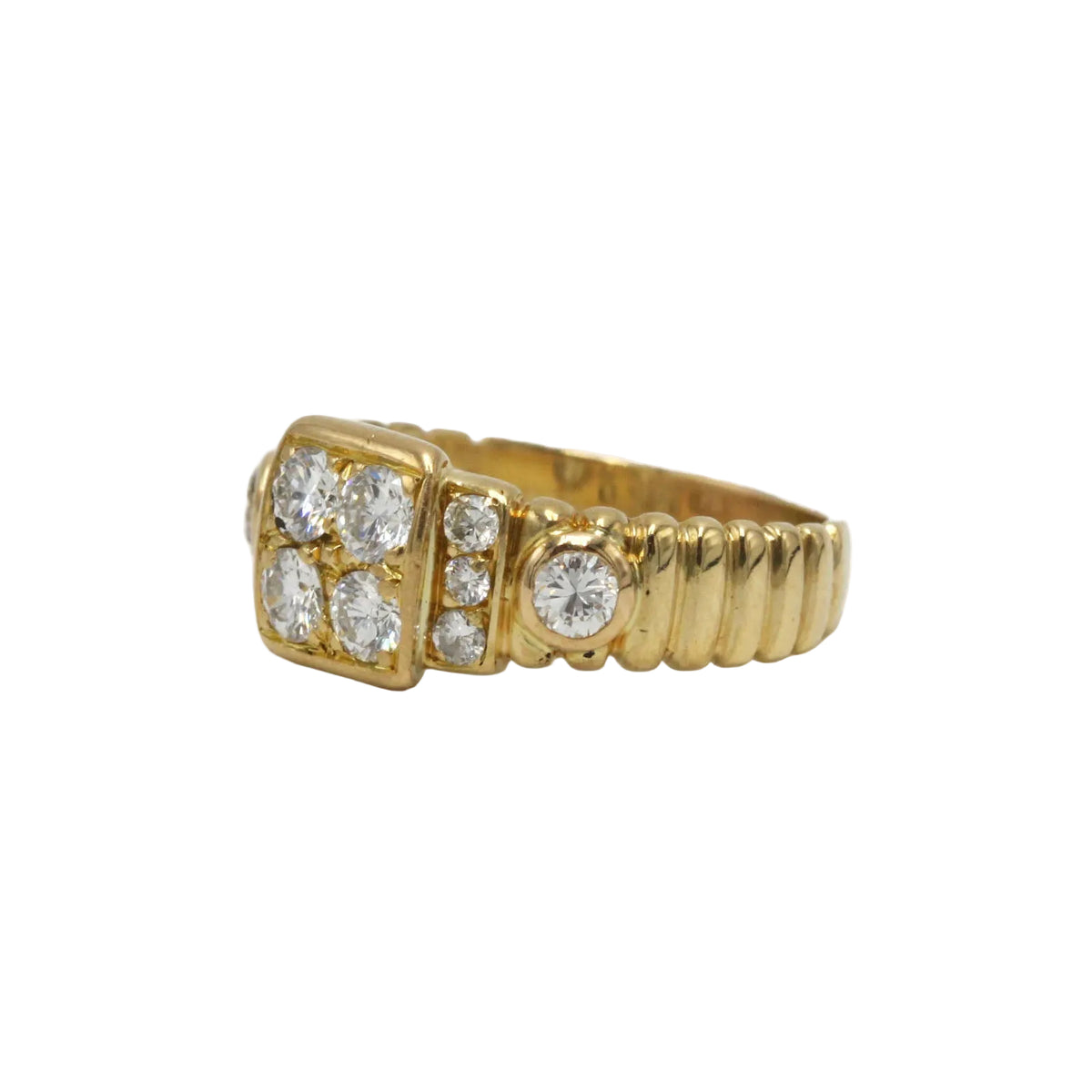 Yellow Gold and Diamond Ring