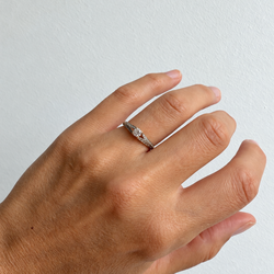 Yellow Gold Solitaire Ring with Diamonds