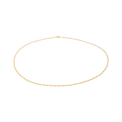 Yellow Gold Alternating Link Necklace