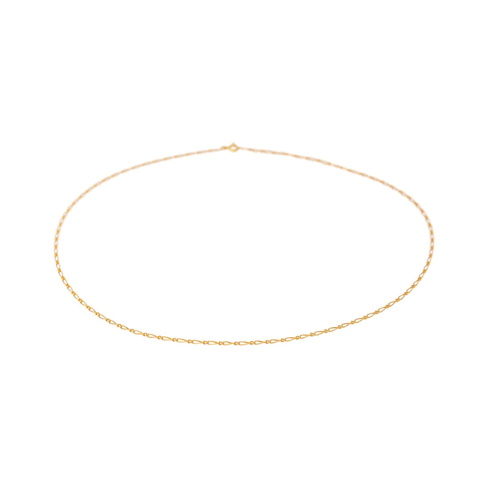 Yellow Gold Alternating Link Necklace