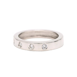 White Gold and Diamond Wedding Band