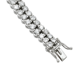 Flexible White Gold and Diamond Bracelet