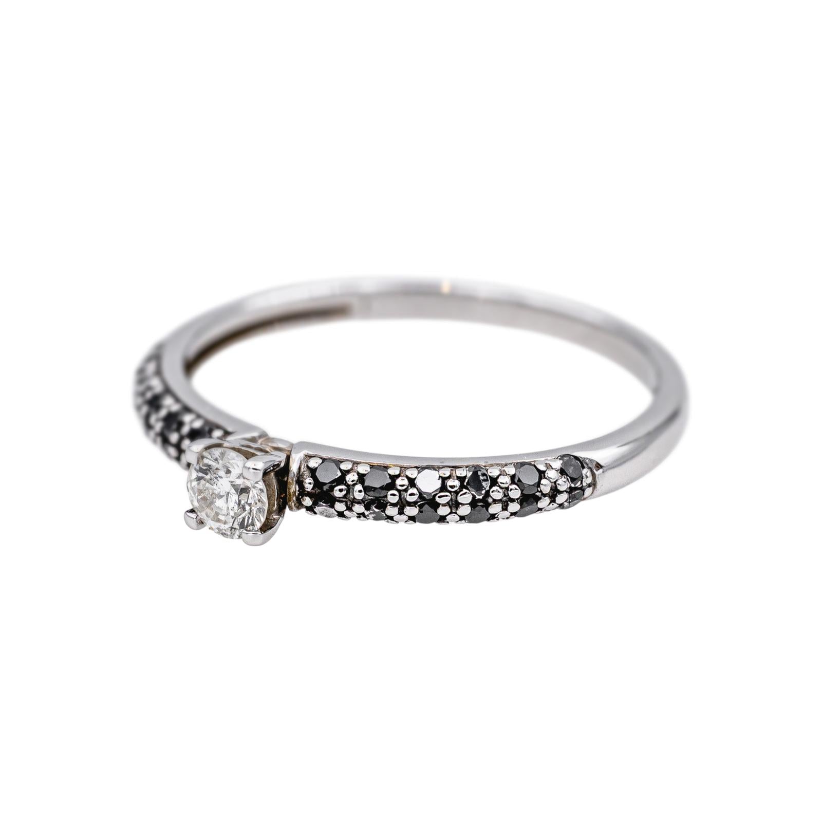 Bague  Solitaire  Or blanc Diamant