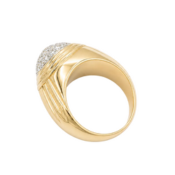 Yellow Gold and Diamond Dome Ring