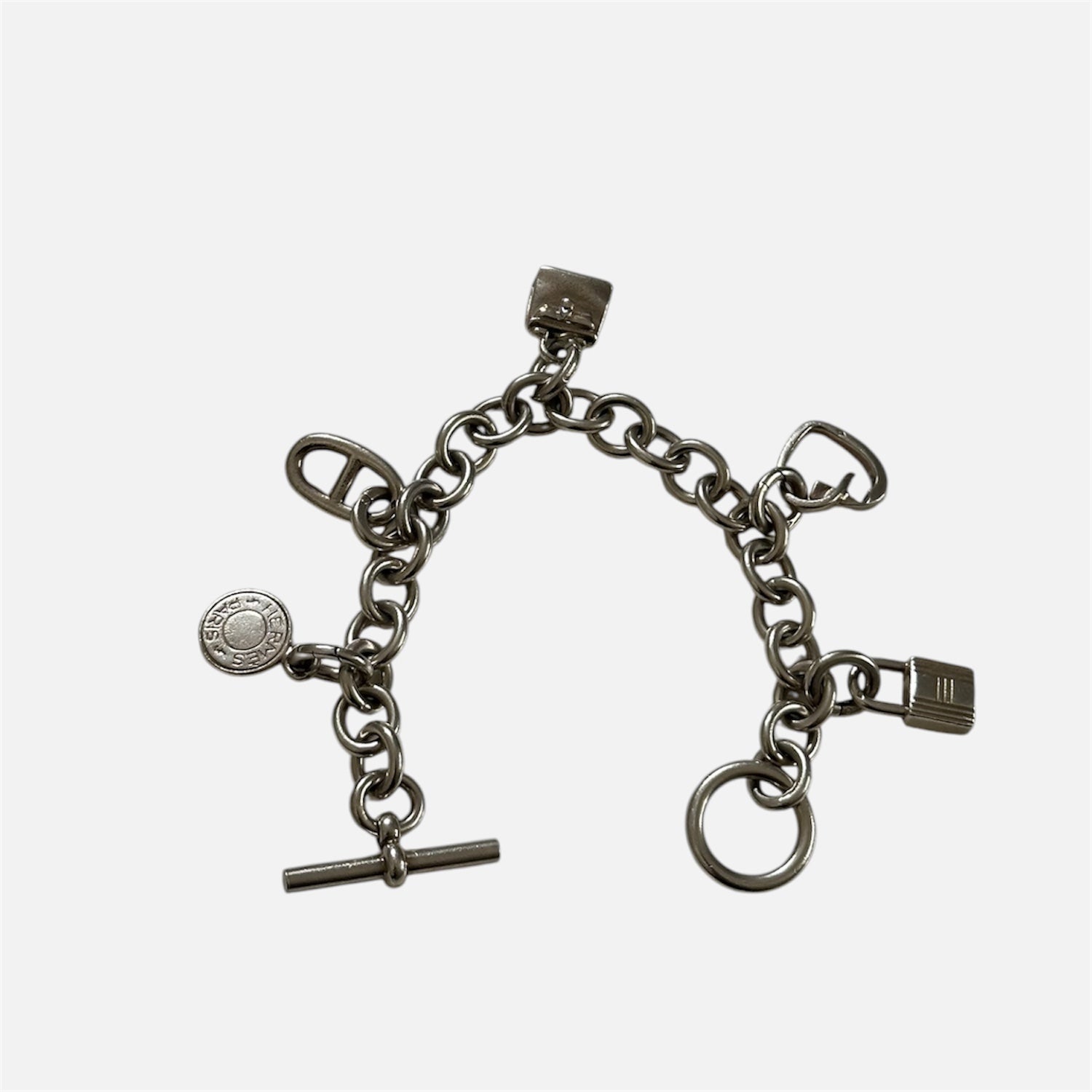 HERMÈS Silver Charm Bracelet