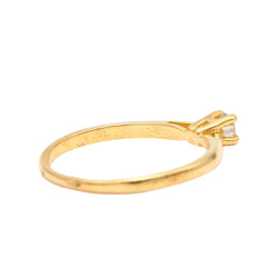 Yellow Gold Solitaire Ring with Diamond