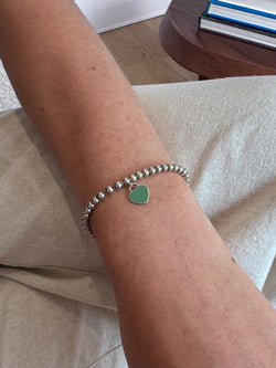TIFFANY & CO. "Return to Tiffany" Silver and Enamel Pearl Bracelet