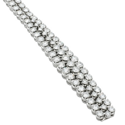 Flexible White Gold and Diamond Bracelet