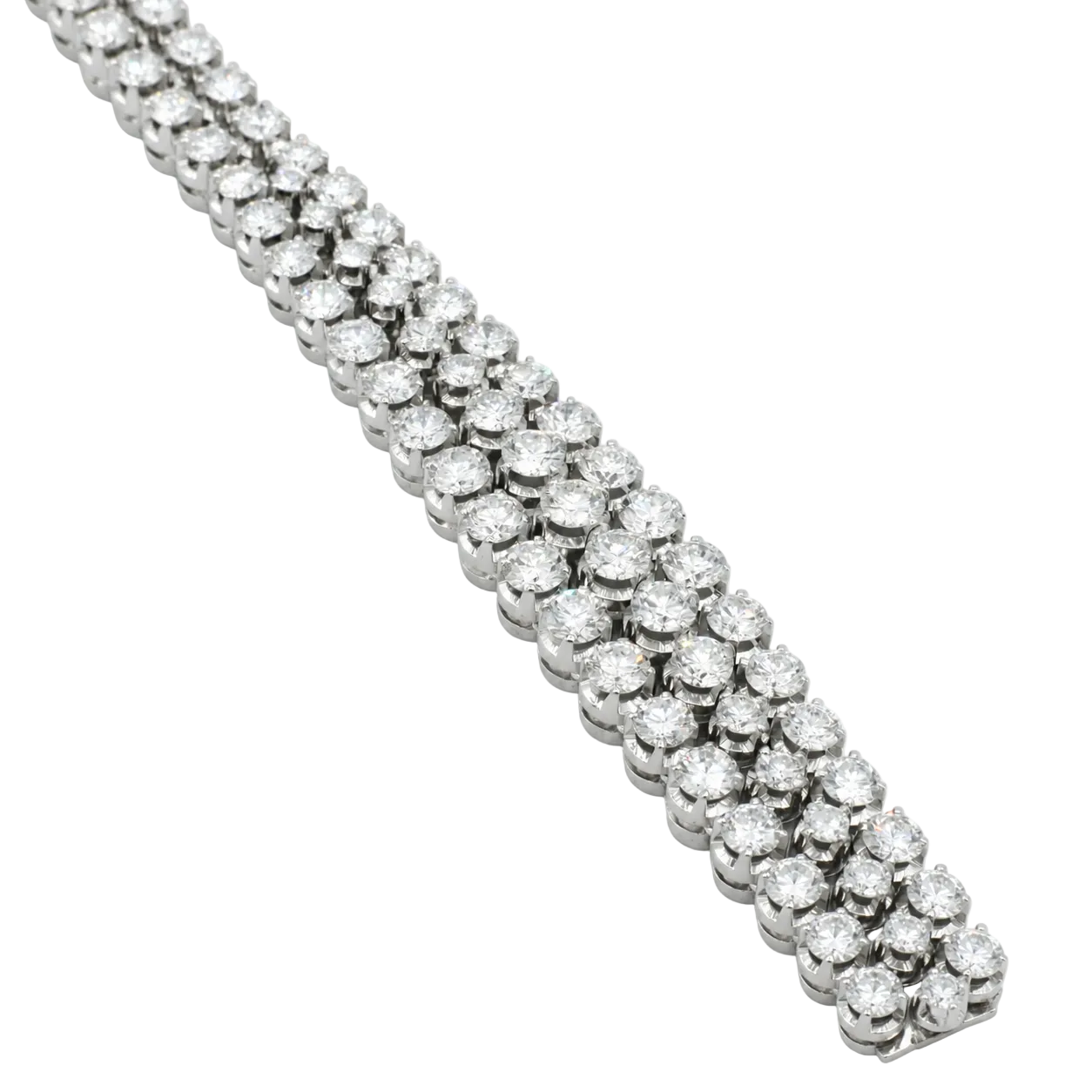 Flexible White Gold and Diamond Bracelet