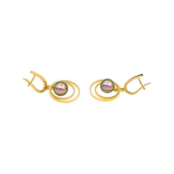 Earrings Yellow gold Pearl