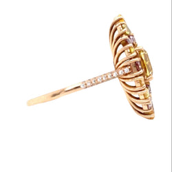 Cocktail Ring in Rose Gold and Diamonds