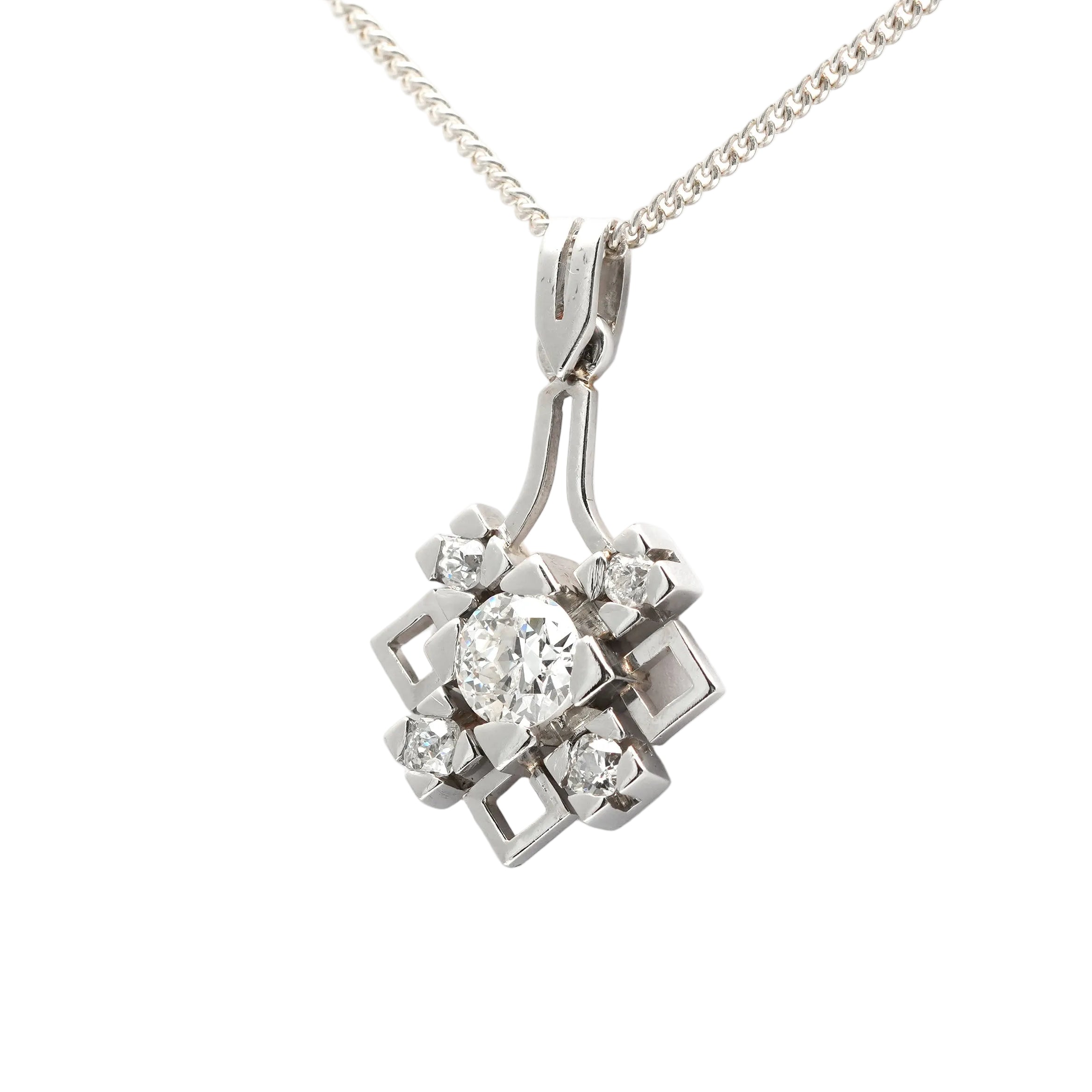 Platinum and Diamond Pendant