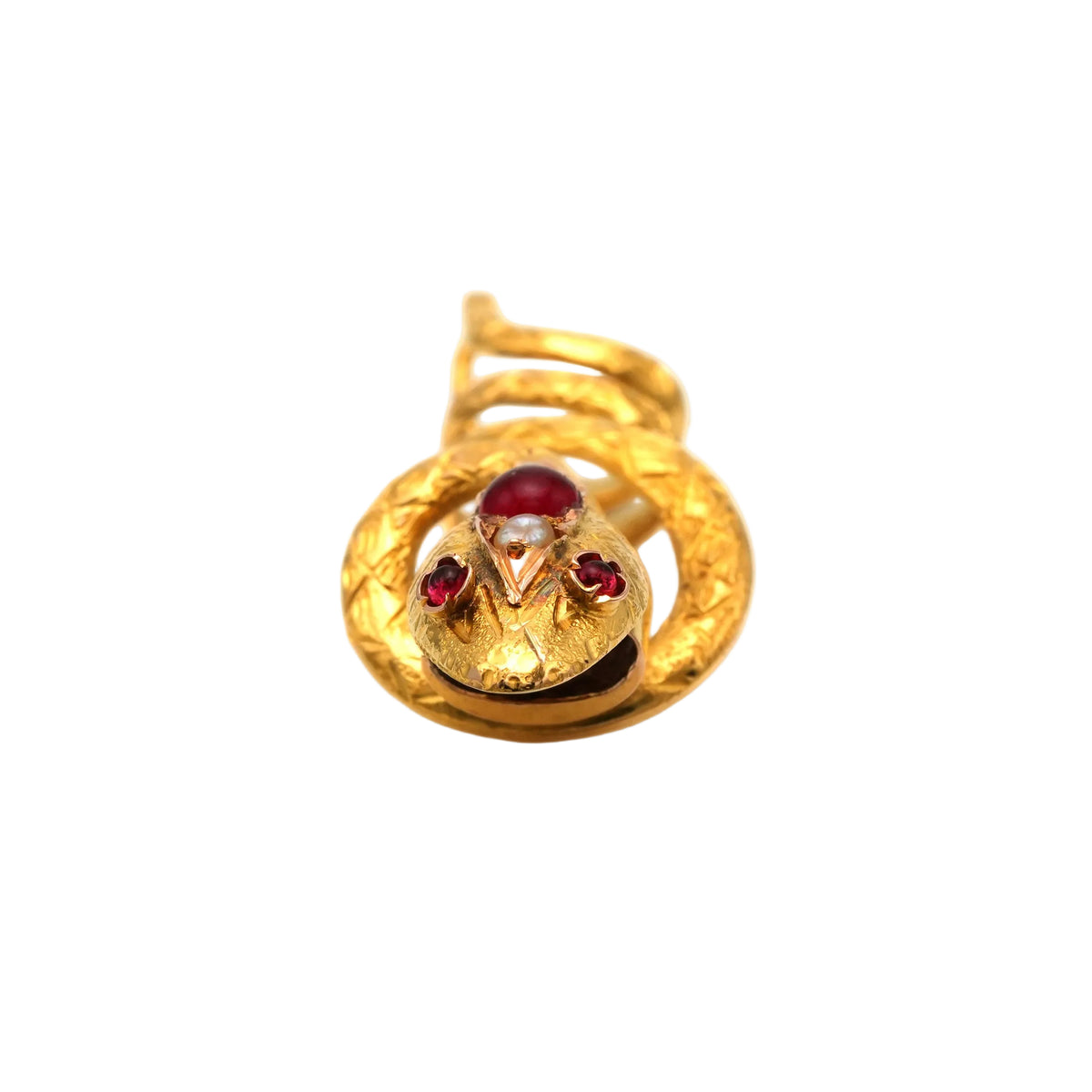 Yellow gold, Ruby, and pearl pendant