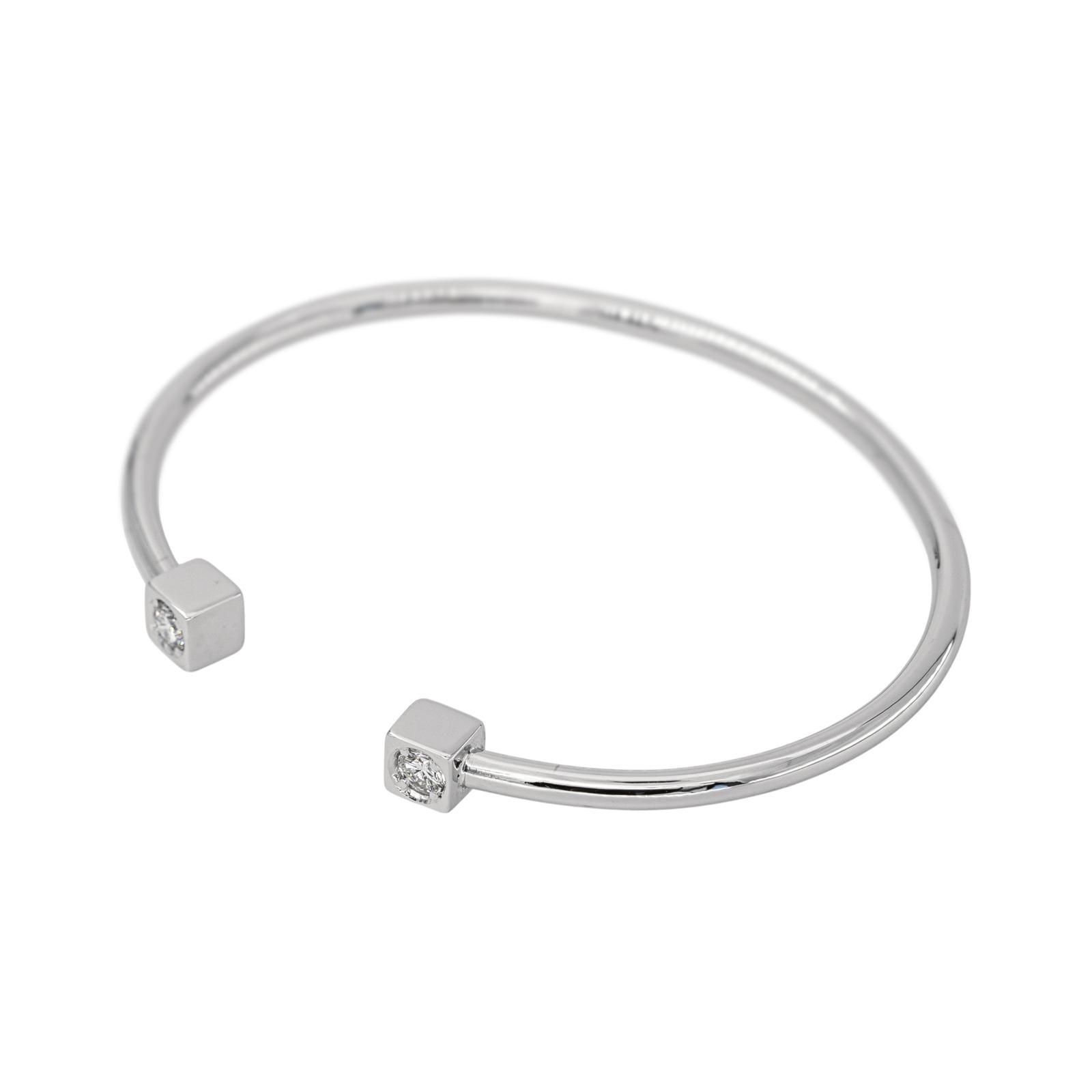White Gold Diamond Bangle Bracelet