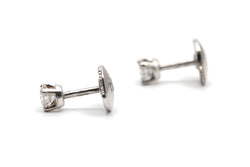 Boucles d'oreilles Puces en or blanc et diamants
