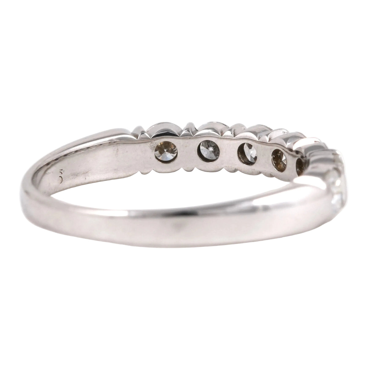 White Gold and Diamond Wedding Band