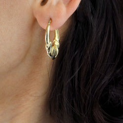 Mono boucle d'oreille Créole en or jaune