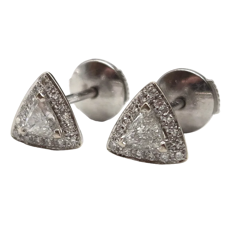 White Gold and Diamond Earrings