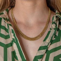 Yellow Gold American Link Necklace