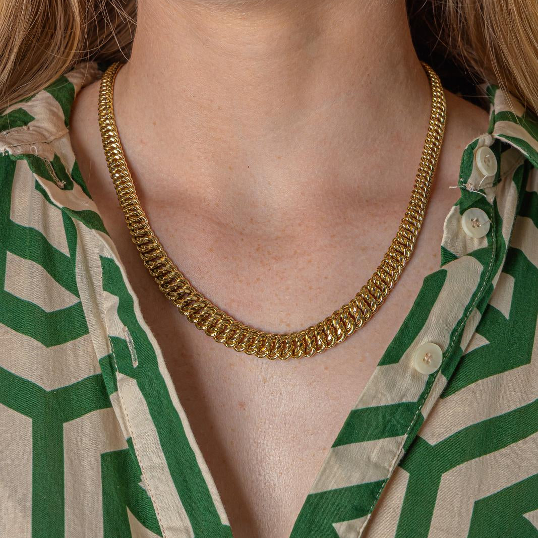 Yellow Gold American Link Necklace